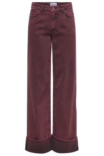 Only ONLMADISON-SOPH HW WIDE FOLD UP PNT 15353625 Cabernet