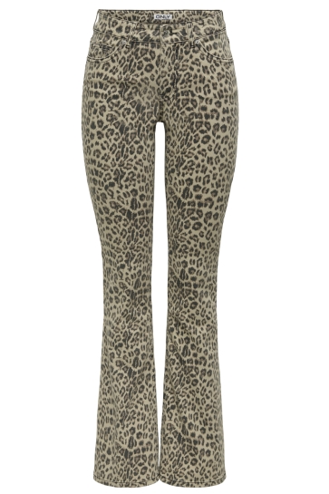 Only ONLBLUSH MID FLARED LEO DNM DOT CS 15366255 Washed Black/LEO