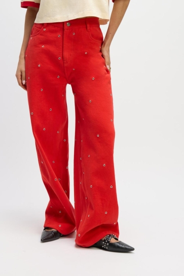 Refined Department Jeans PAYTON STRAIGHT LEG JEANS R2502178600 500 RED