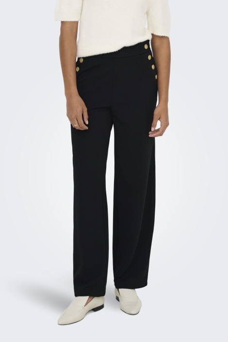 Only zwarte dames broek | Model vooraanzicht