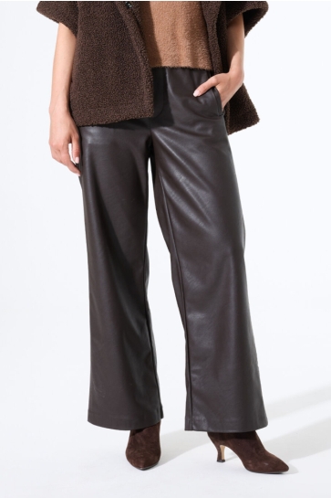 Garcia LEATHER LOOK BROEK J50113 7356 NIGHT BROWN