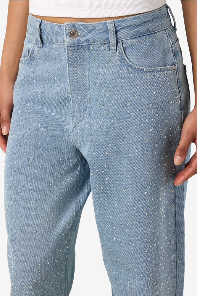 Noisy may blauwe dames jeans | Close up