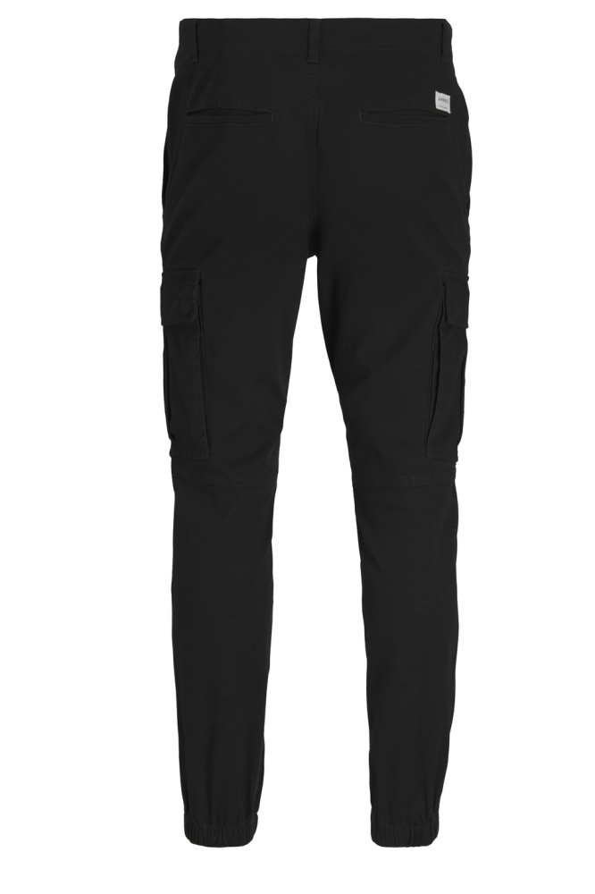 JJ Rebel zwarte heren broek | Achteraanzicht