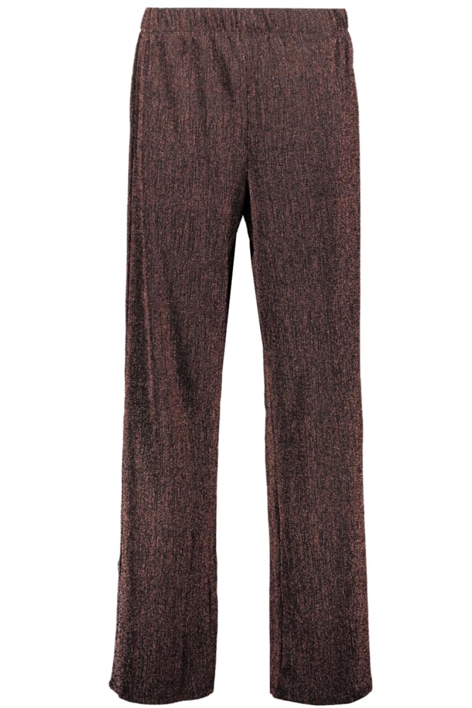 Pieces bruine dames broek | Vooraanzicht