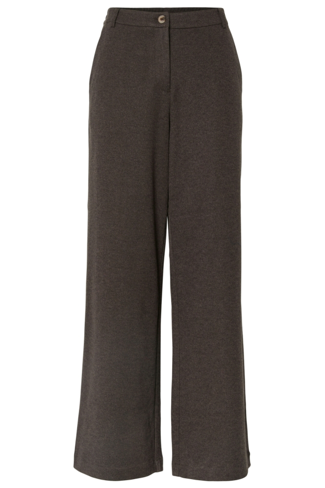 Pieces bruine dames broek | Vooraanzicht