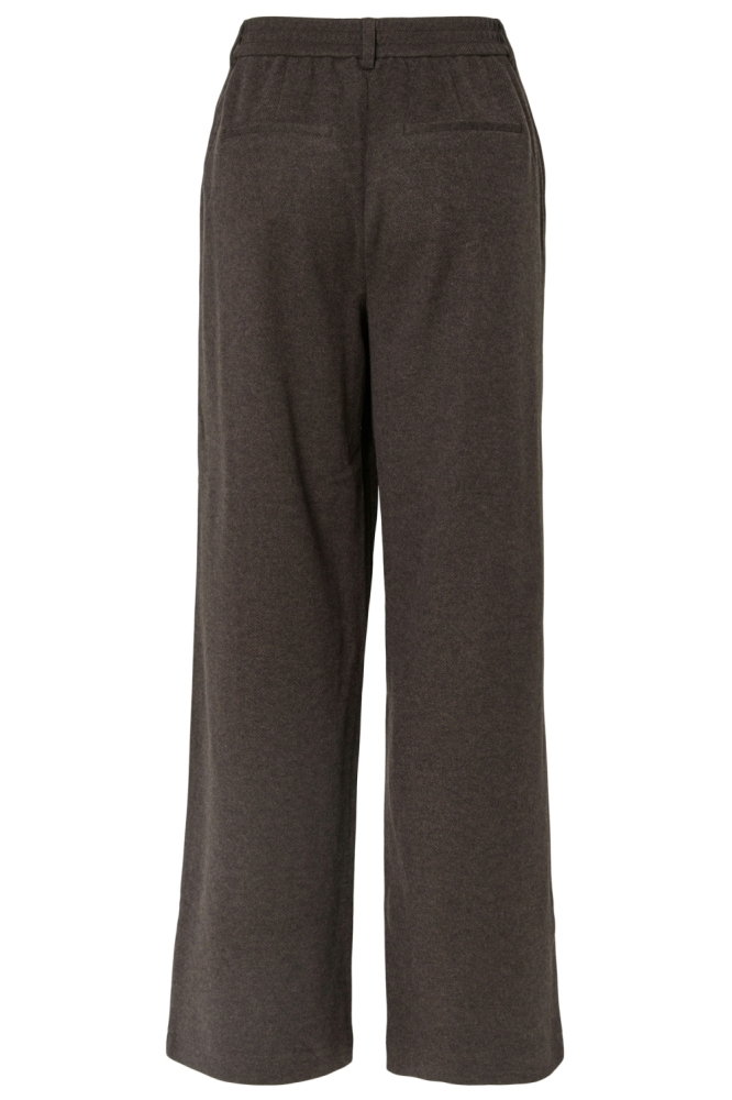 Pieces bruine dames broek | Achteraanzicht