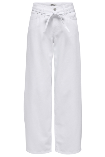 Only Jeans ONLGIANNA MW STRAIGHT DOT211 DNM NO 15363227 WHITE DENIM