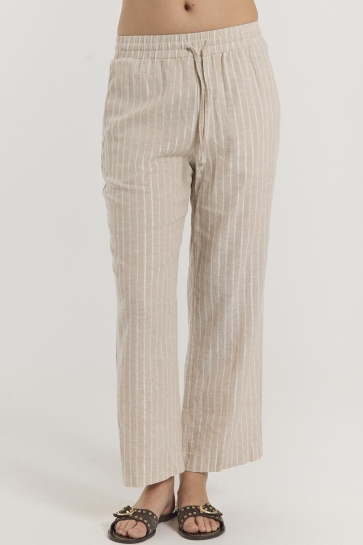 Freequent Broek FQLALUX PANTS 205829 SAND MELANGE W OFF WHITE