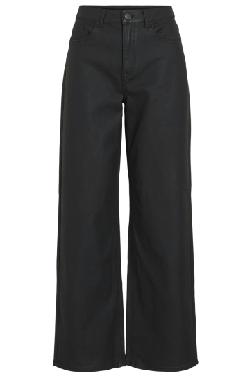 Vila Broek VIFREYA HW COATED WIDE JEANS 14109378 Black Beauty/Coated