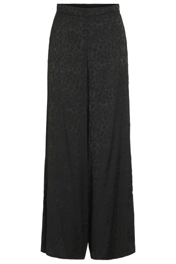 Vila Broek VISALINA HW JACQUARD PANTS 14108882 Black Beauty