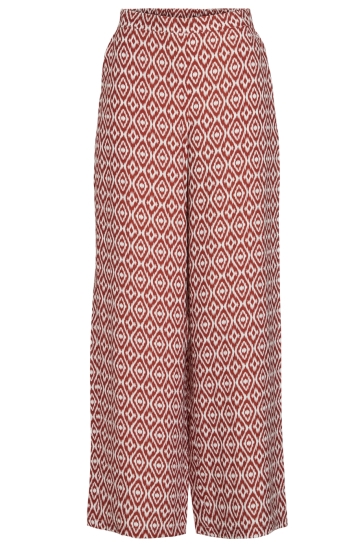 Vila Broek VIIDA HW WIDE PANTS 6 14111199 CLOUD DANCER/RED OCHRE