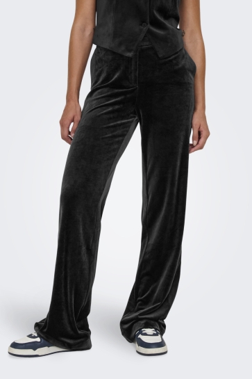 Only Broek ONLKAYLE-ELSY STRAIGHT VELVET PANT 15335852 BLACK