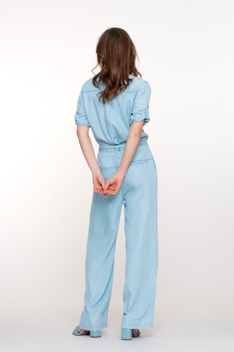 Geisha blauwe dames jumpsuit | Model