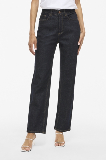 Vila Jeans VIKELLY JAF HW STRAIGHT JEANS-NOOS 14084730 Dark Blue Denim/RINSE 237