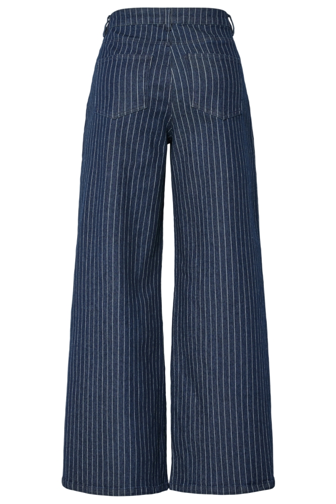 Pieces blauwe dames jeans | Achteraanzicht