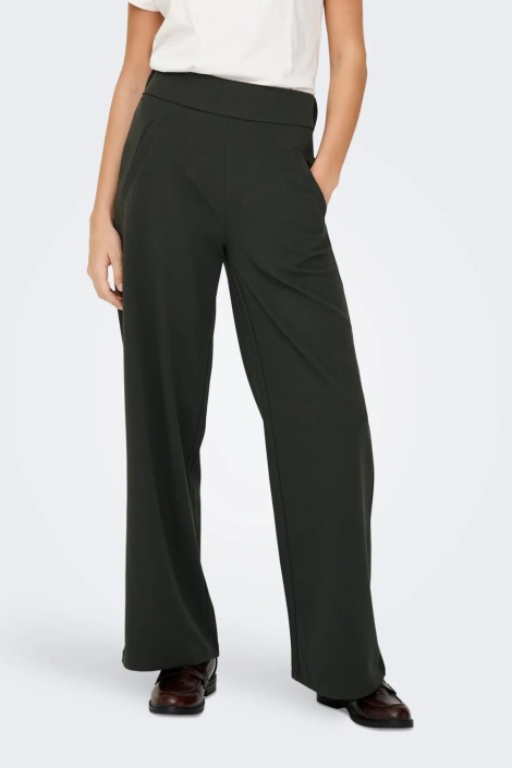 Jacqueline de Yong groene dames broek | Model vooraanzicht