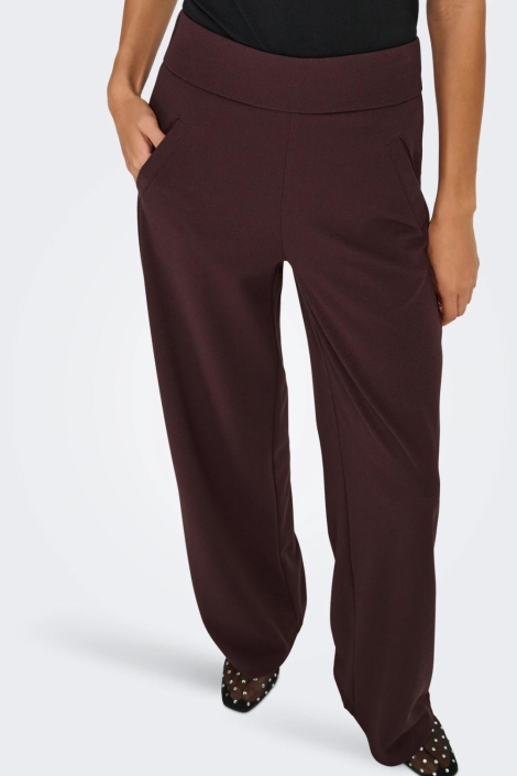 Jacqueline de Yong paarse dames broek | Model vooraanzicht