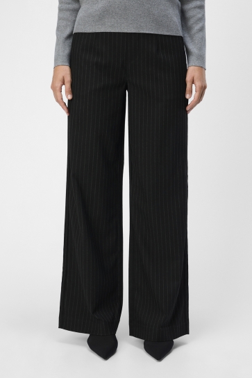 Object Broek OBJLISA WIDE PANT AOP NOOS 23040544 BLACK/GREY