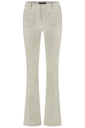 Red Button Broek BABETTE PATCHPOCKETS DENIM STRIPE SRB4476 SAND