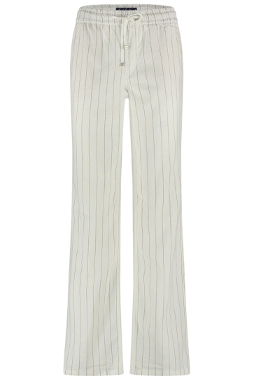 Red Button Broek COLETTE COTTON LINNEN STRIPE SRB4441A DARK SAND