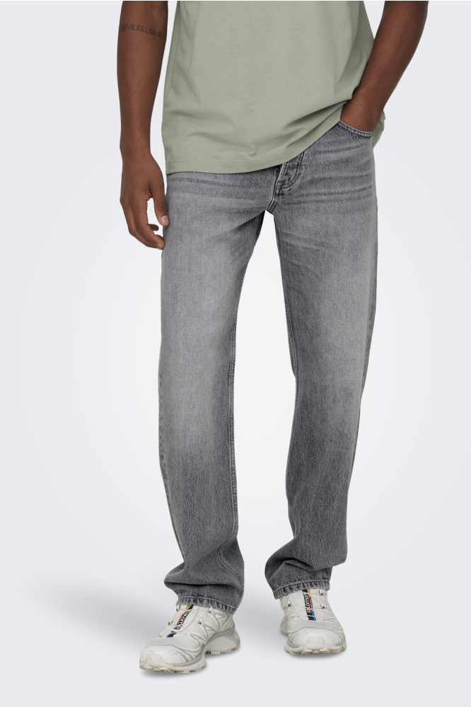 Only & Sons grijze heren jeans | Model