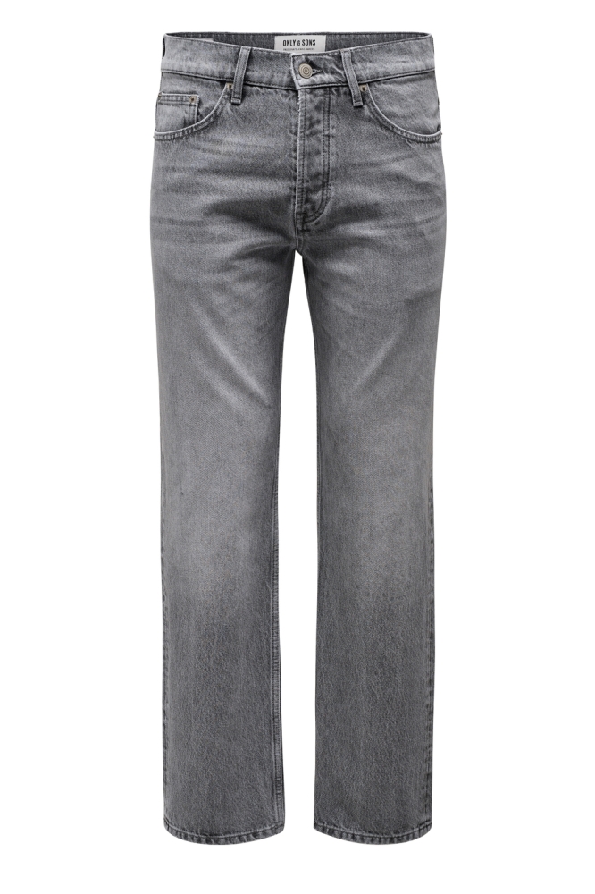 Only & Sons grijze heren jeans | Vooraanzicht