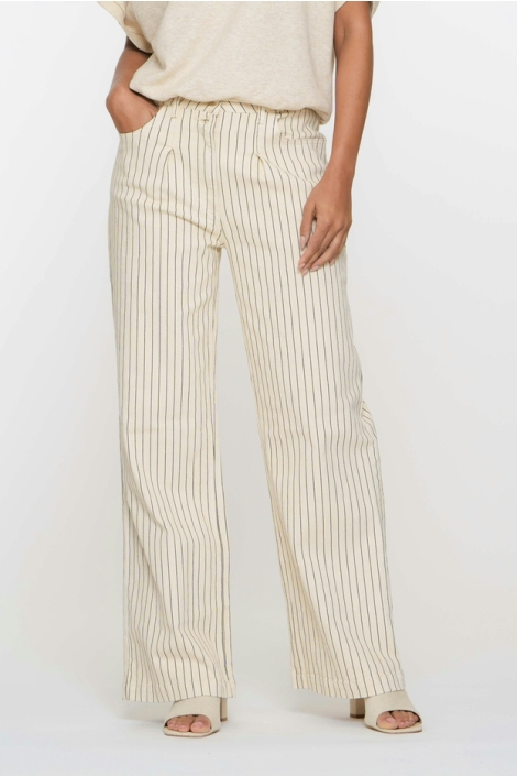 Geisha beige dames jeans | Model vooraanzicht
