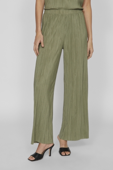 Vila Broek VIPLISA HW LOOSE PANTS - NOOS 14089681 OIL GREEN