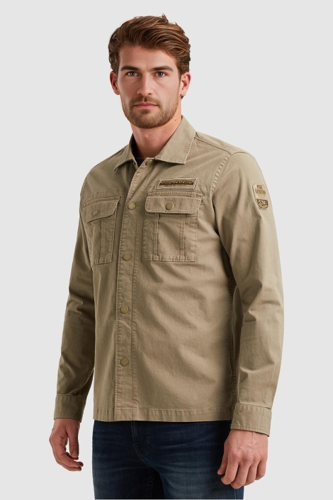 PME legend groene heren overhemd | Model zijaanzicht