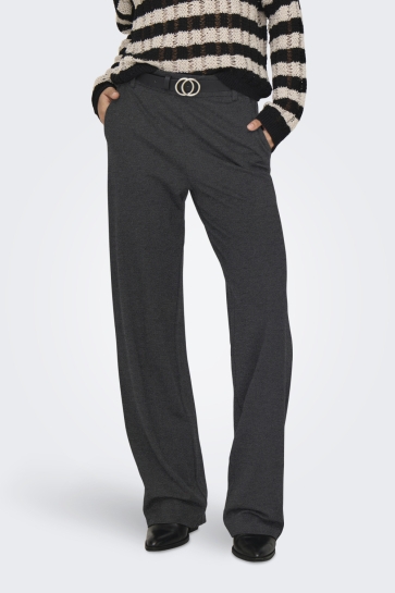 Only Broek ONLPOPTRASH LIFE MW STRAIGHT PNT NO 15341829 DARK GREY MELANGE