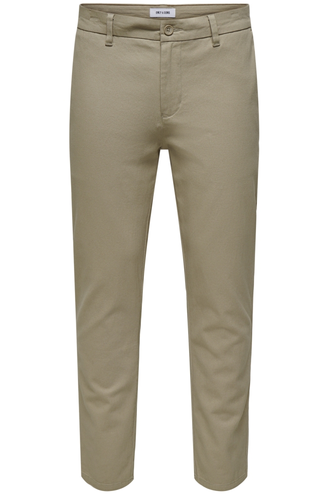 Only & Sons beige heren broek | Vooraanzicht