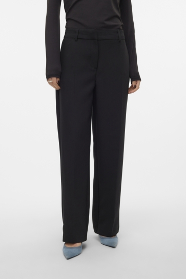 Vero Moda Broek VMKINE MW STRAIGHT PANT NOOS 10317088 Black