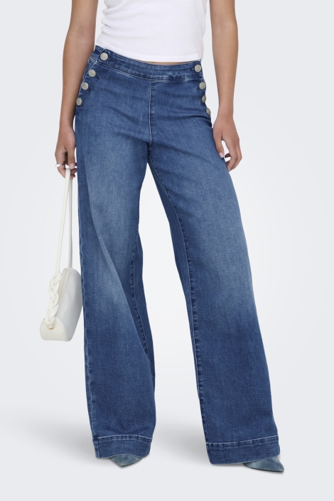 Only blauwe dames jeans | Model vooraanzicht