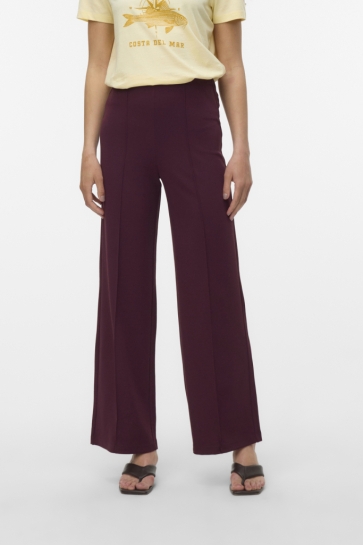 Vero Moda Broek VMBECKY HW WIDE PULL ON PANT NOOS 10257168 Winetasting