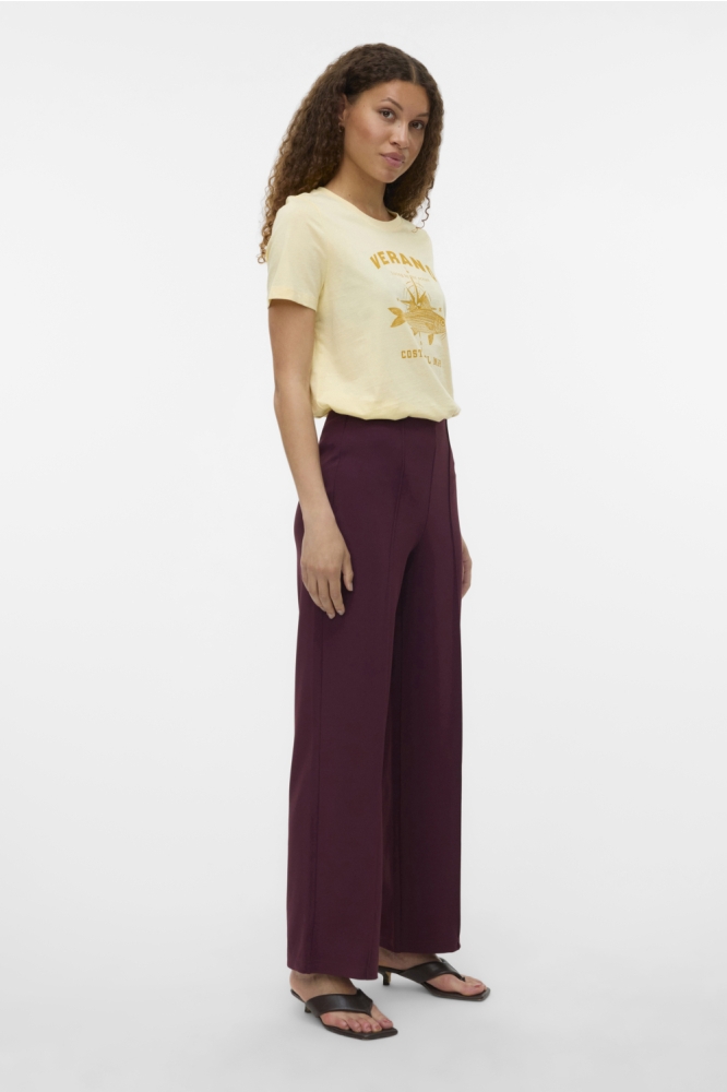 Vero Moda bordeaux dames broek | Model