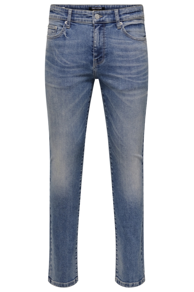 Only & Sons blauwe heren jeans | Vooraanzicht