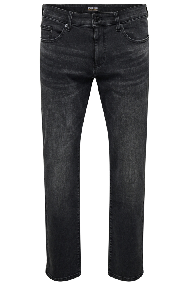 Only & Sons zwarte heren jeans | Vooraanzicht