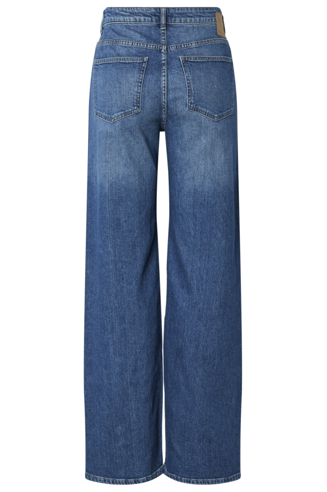 Pieces blauwe dames jeans | Achteraanzicht