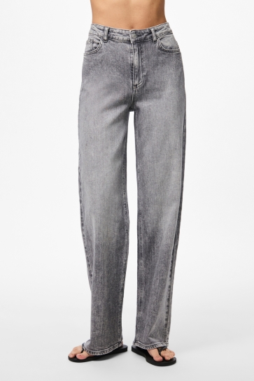 Pieces Jeans PCSILKE MW WIDE JEANS MG NOOS BC 17159804 MEDIUM GREY DENIM