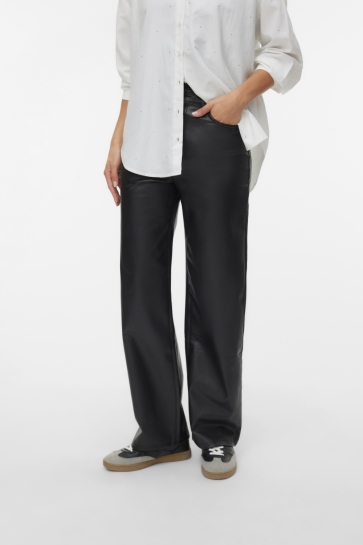 Vero Moda Broek VMTESSA HR WIDE PL PANTS NOOS 10310878 Black