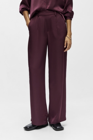 Object Broek OBJCHILLI MW LISA PANT E WI25 23048588 MAUVE WINE