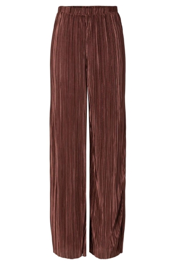 Pieces Broek PCNORA HW WIDE PANTS JRS 17166529 Hot Fudge