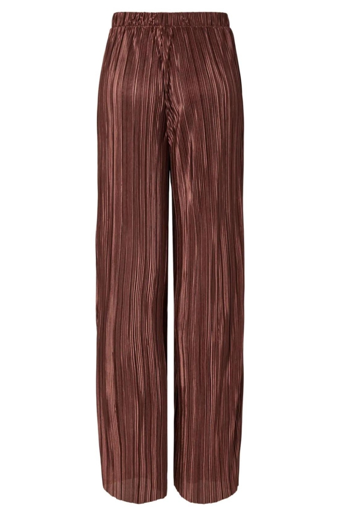 Pieces bruine dames broek | Achteraanzicht