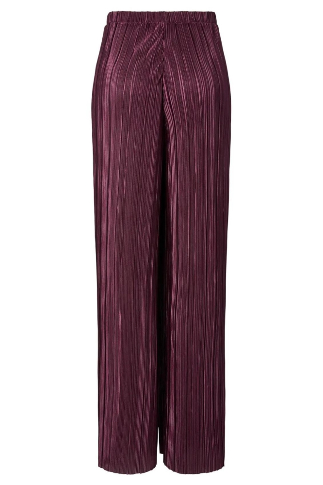 Pieces paarse dames broek | Achteraanzicht