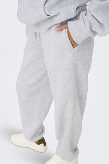 Only Broek ONLBEST LIFE CUFF PANT SWT NOOS 15357504 LIGHT GREY MELANGE