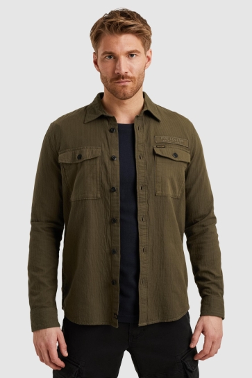 PME legend Overhemd OVERHEMD MET BORSTZAKKEN PSI2508209 6416 OLIVE NIGHT