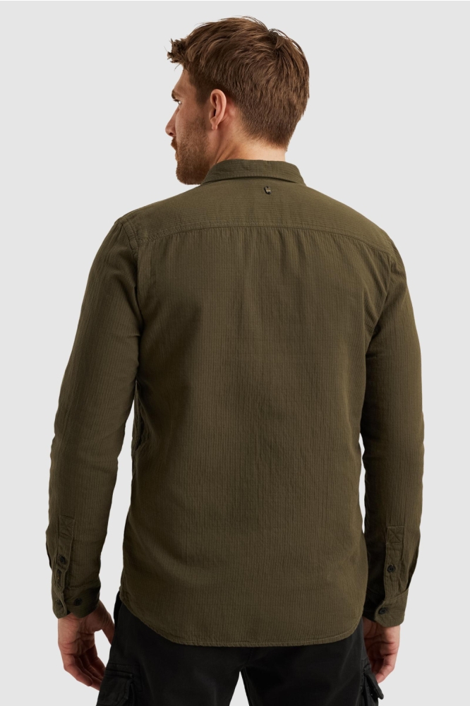 PME legend groene heren overhemd | Model achteraanzicht