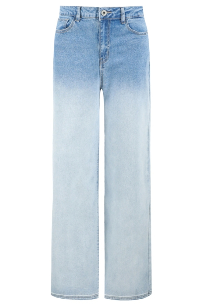 Fluresk blauwe dames jeans | Vooraanzicht