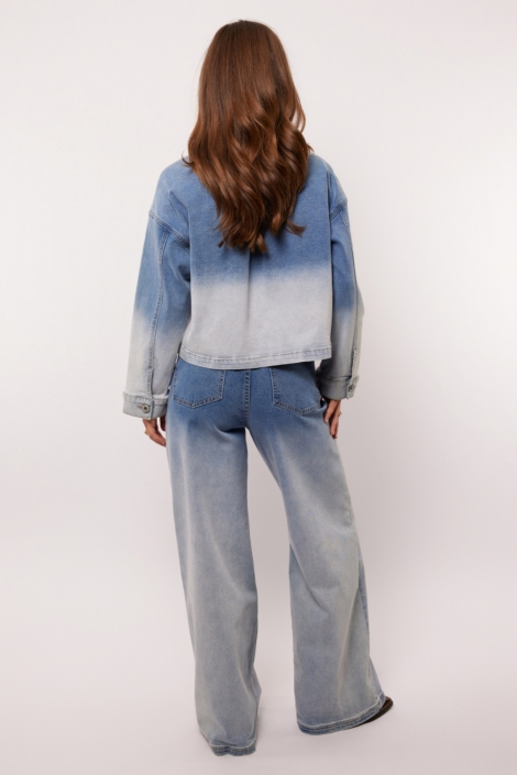 Fluresk blauwe dames jeans | Model