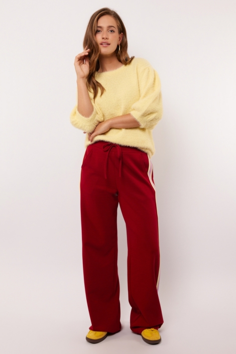 Fluresk rode dames broek | Model
